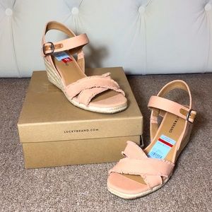Lucky Brand Margaline Wedge Sandal NWT